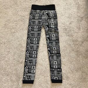 Shosho Body Slimming Leggings Plush Lining Boho Geometric Print Women S/M NWT